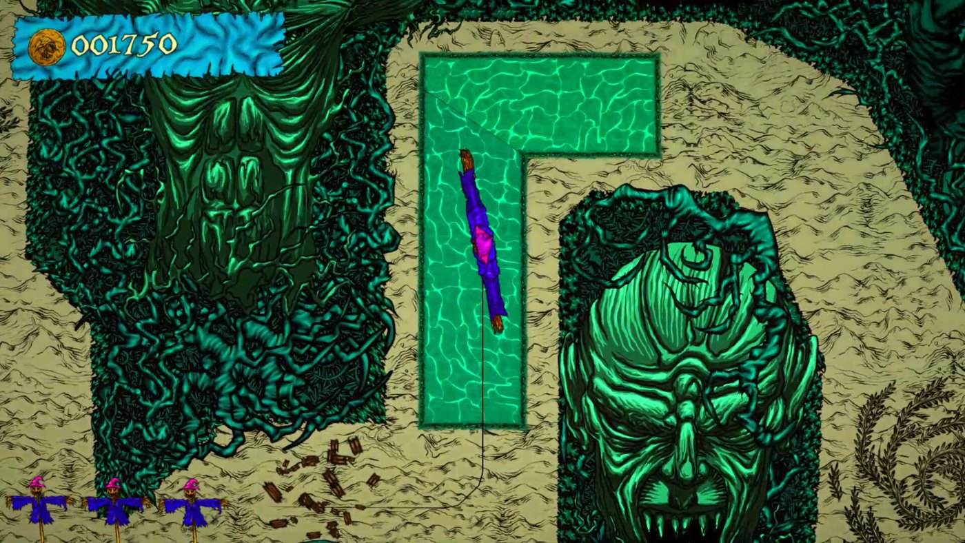 One of the bizarre minigames featured in Spinning Scarecrow