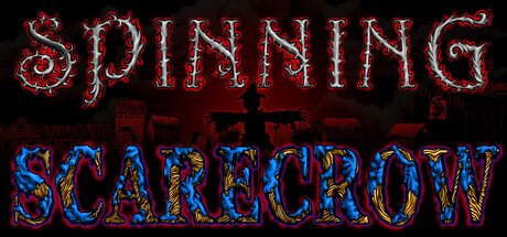 Spinning Scarecrow key art with the game logo
